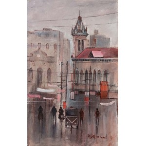 Abdul Hameed, 12 x 20 inch, Acrylic on Canvas, Cityscape Painting, AC-ADHD-195